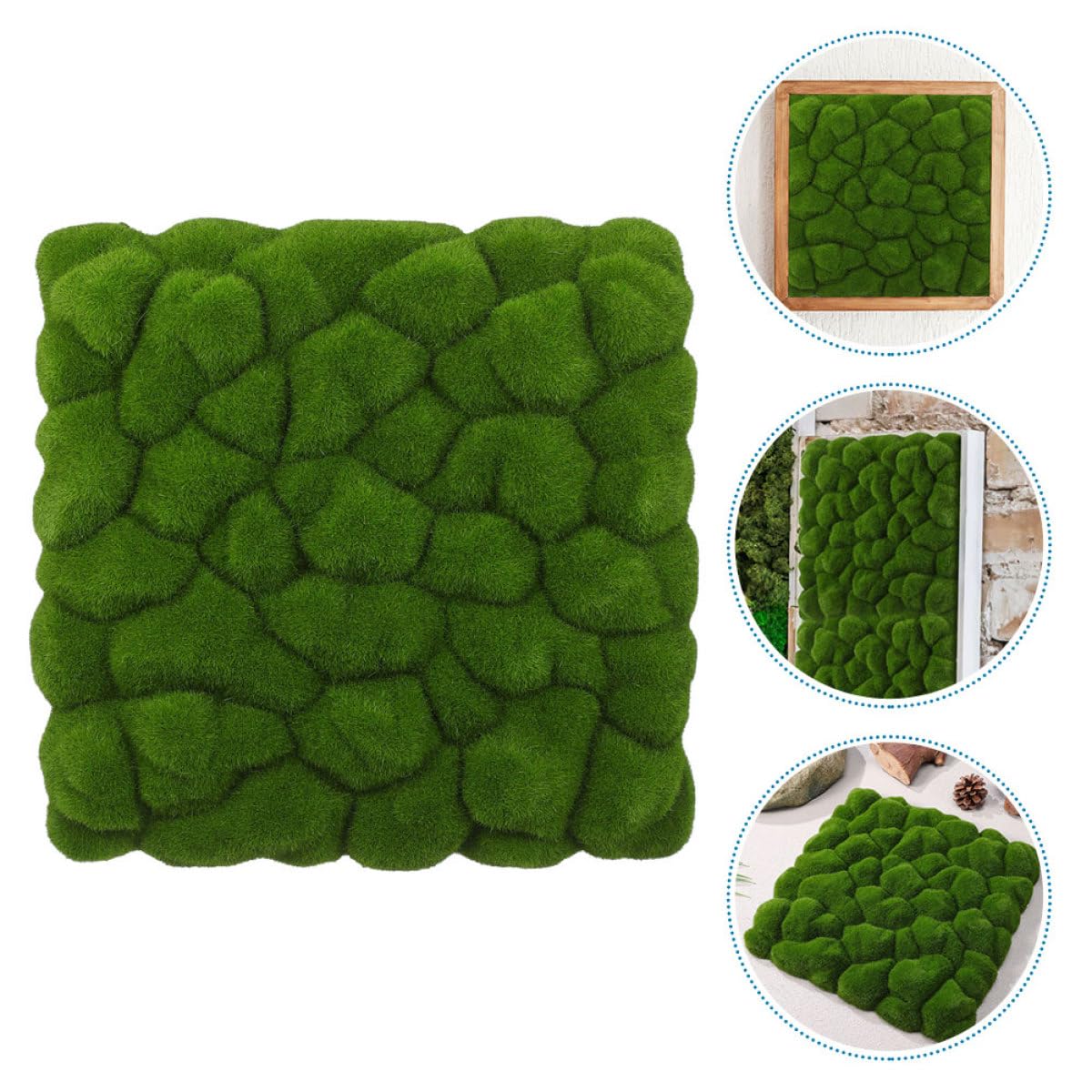 TOYANDONA Lámina de Musgo Artificial Verde para Decoración de Pared Interior, 2 Piezas Construcción Resistente y Textura de Vellón para Fondo Natural en Bodas