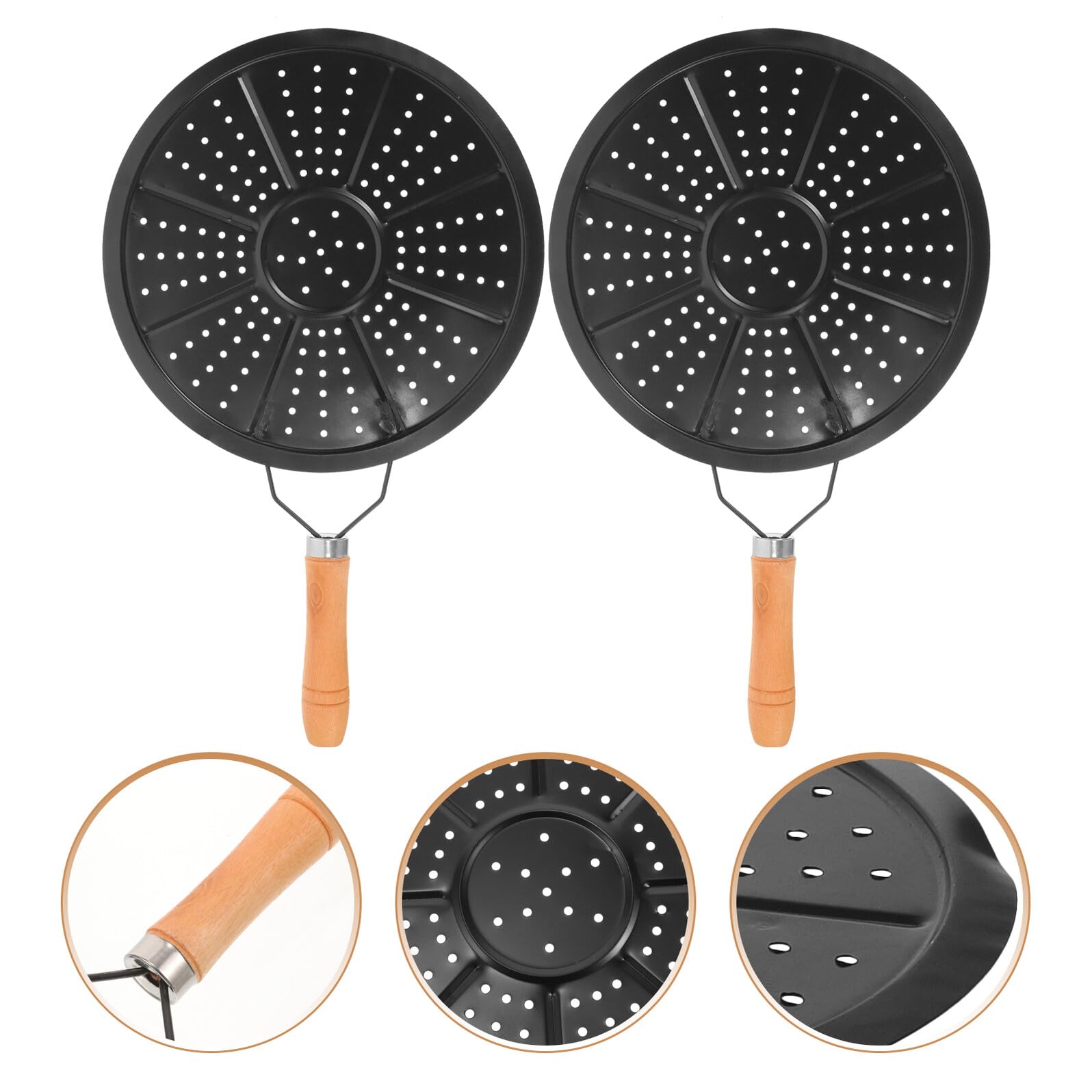 Sottopentola Termico 22cm Manico in Legno e Ferro, 2 Pezzi