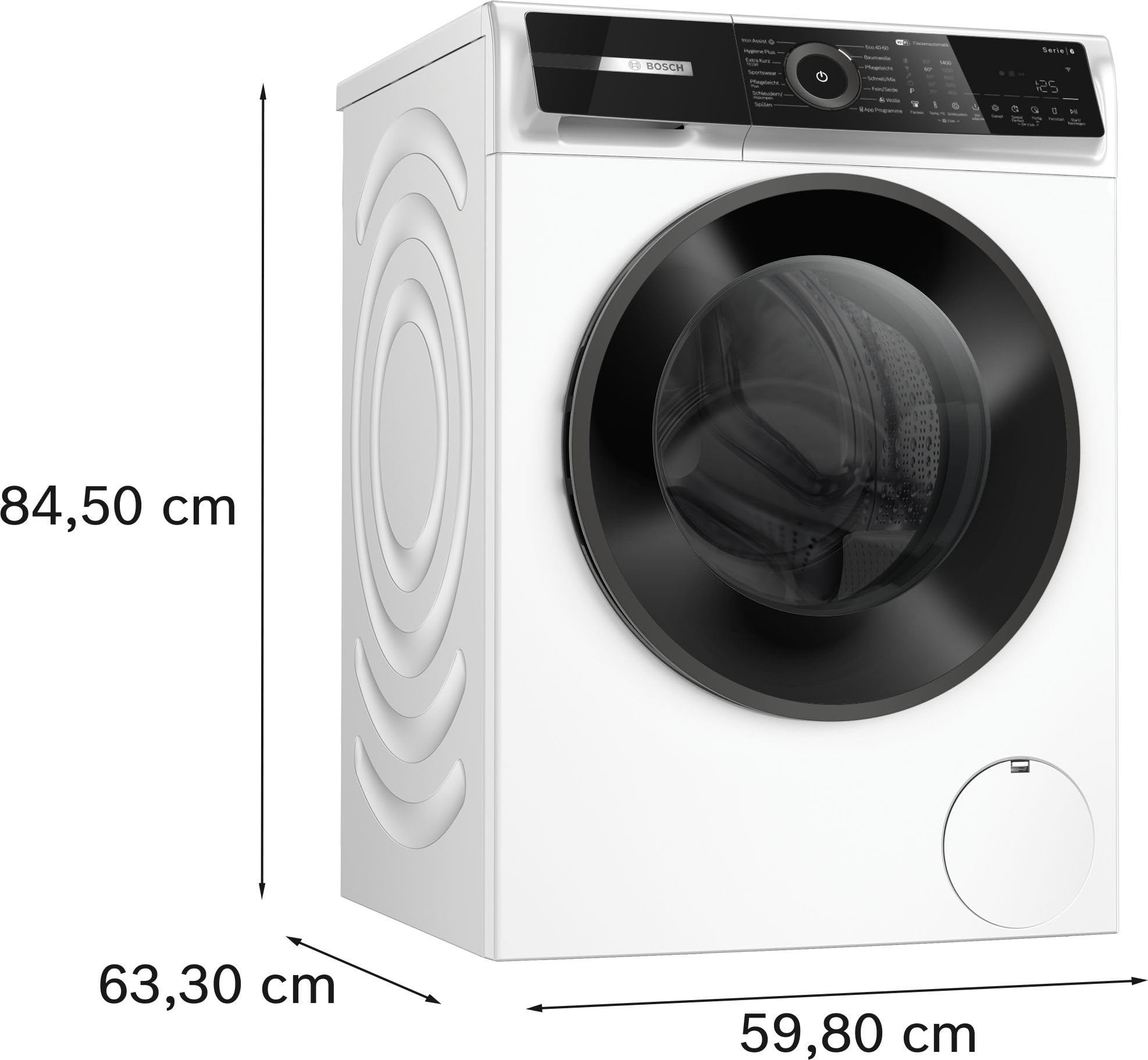 Bosch Serie 6 Smarte Frontlader-Waschmaschine 9 kg 1400 UpM Weiß WGN244M41