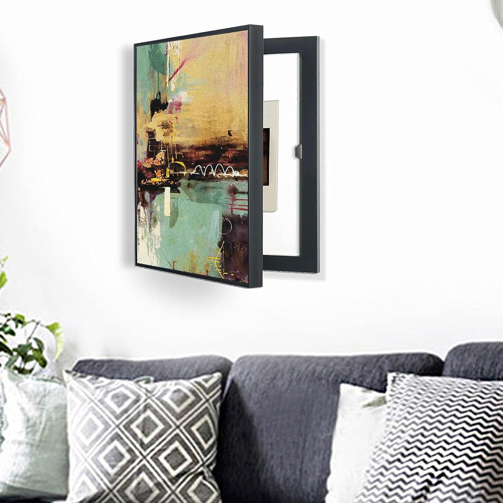 Cuadro Eléctrico Decorativo Moderno - Tapa del Medidor Interior de Caja De Distribucion, 40 * 50cm, 04