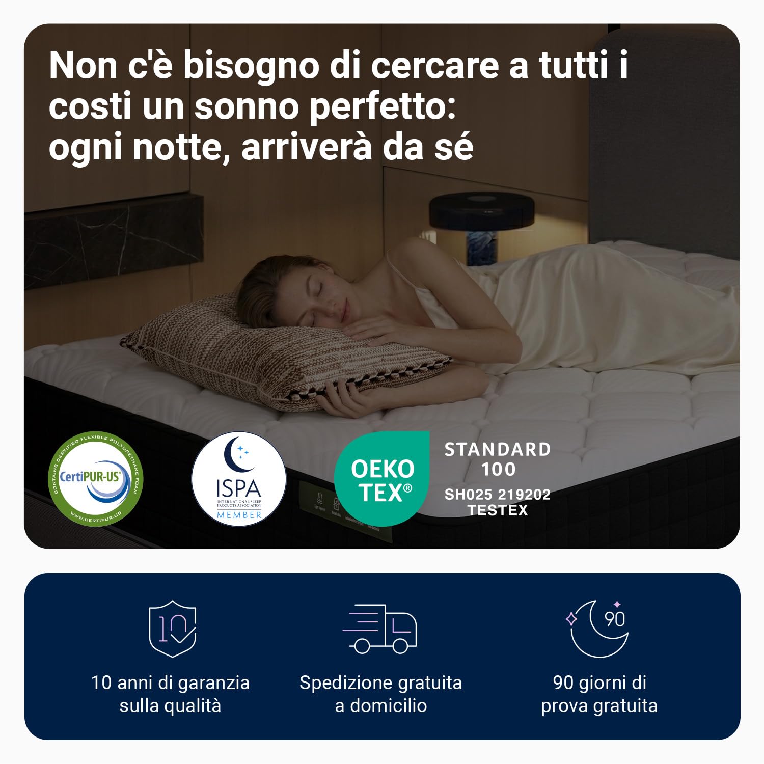 Avenco Materasso 160x190, Materasso Matrimoniale in Schiuma di Bambù, Tessuto Riempito con Gel Memory Foam Traspirante, Supporto Perfetto Si Adatta al Corpo e Migliora il Sonno