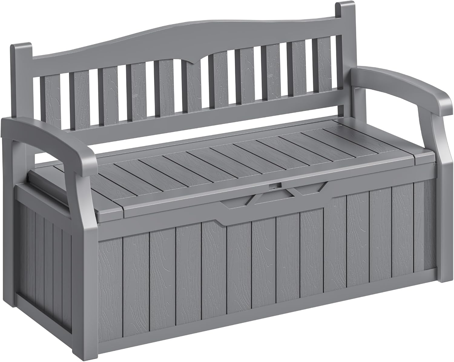 Homall 75 Gallon Outdoor Storage Benches Lockable Deck Box with Waterproof and UV Resistant, Waterproof Storage Box for Patio Furniture, Tools, Cushions (Grey)