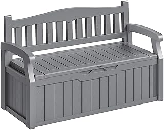 Homall 75 Gallon Outdoor Storage Benches Lockable Deck Box with Waterpro...