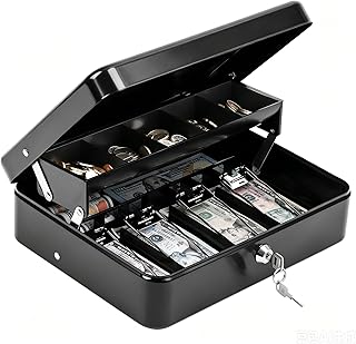 KYODOLED Cash Box with Key Lock