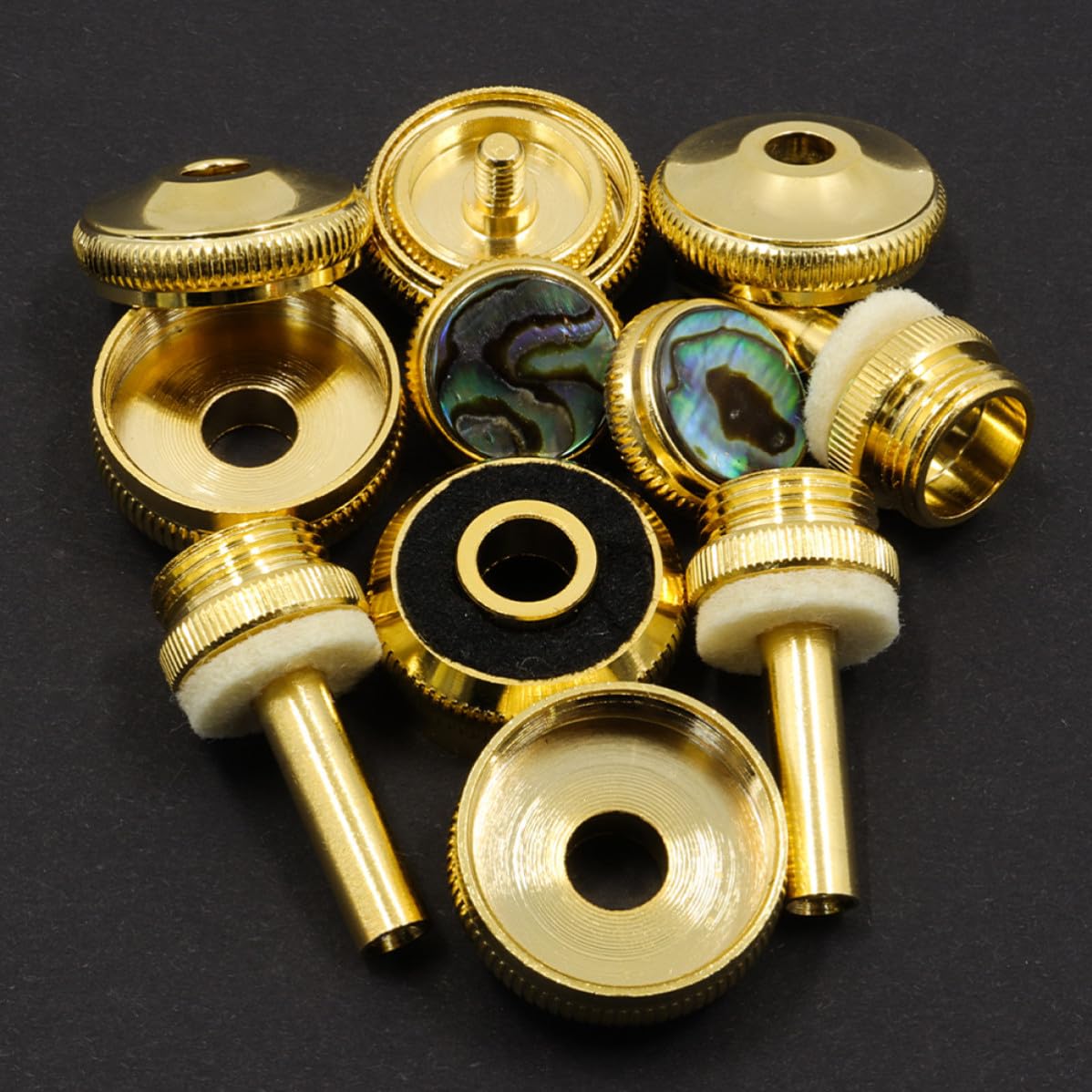 Botones de Pistón de Trompeta Dorados, 1 Juego de Metal | Piezas para Trompeta, Estilo Elegante, Respuesta Precisa y Mejor Fluidez al Tocar, para Músico de Trompeta