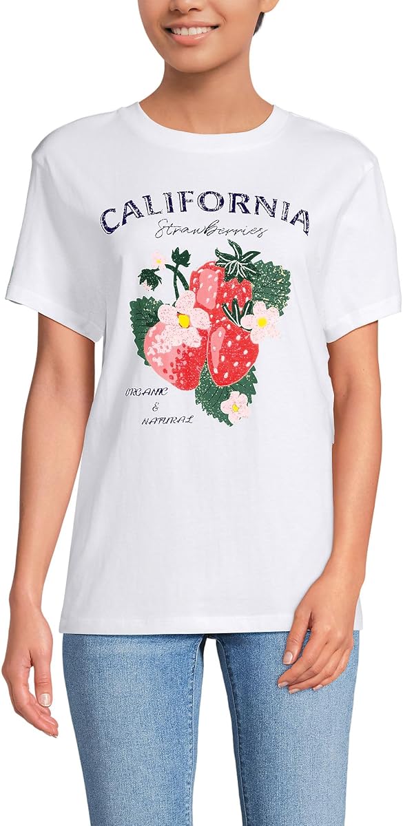 Women's Short Sleeve Crew Neck Graphic T-Shirt