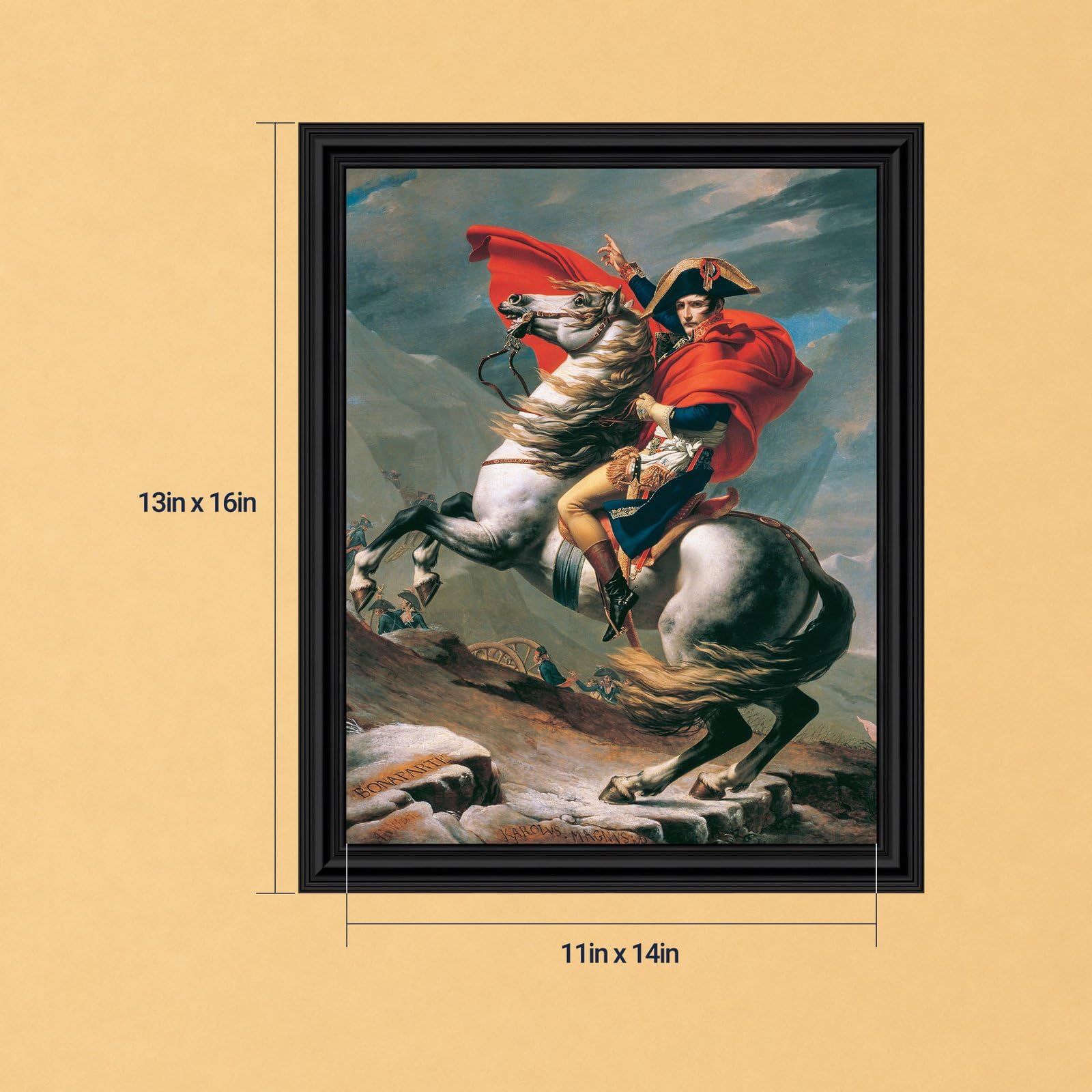 Amazon.com: Napoleon Crossing the Alps by David, Framed Wall Art