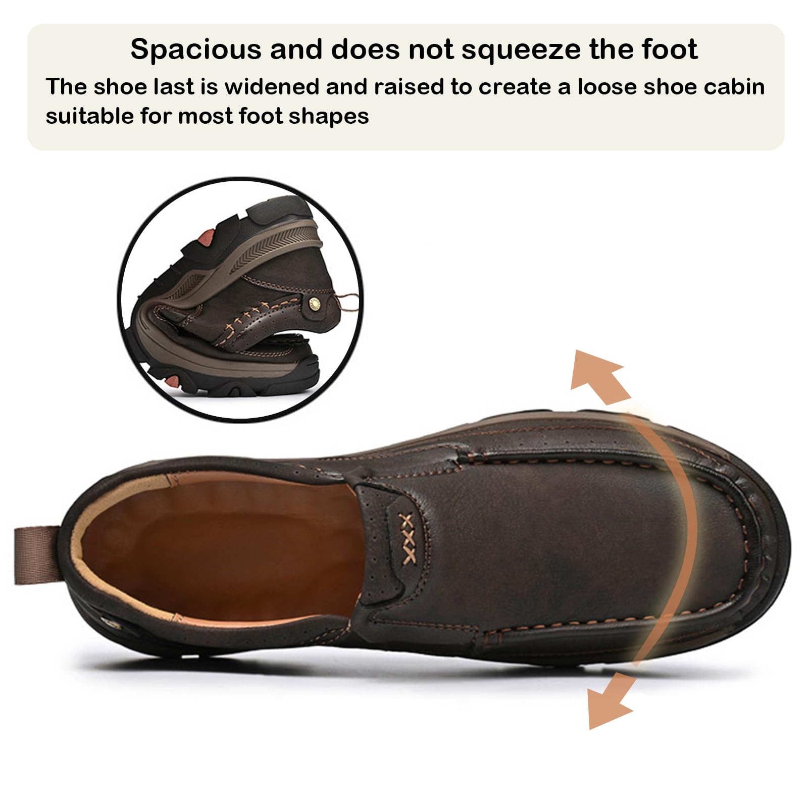 Męskie mokasyny wsuwane skórzane wodoodporne buty do jazdy wygodne oddychające trampki Trekking Loafers Mężczyźni
