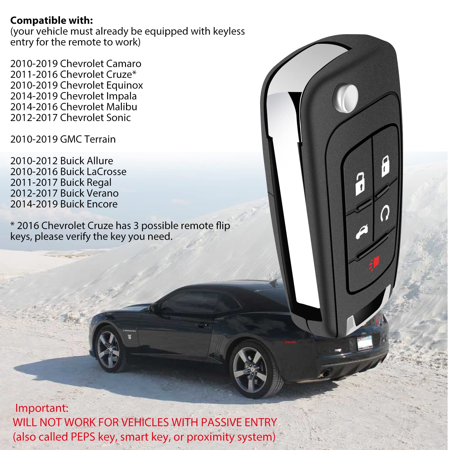 Llave De Repuesto Para Chevy Cruze Equinox Camaro Malibu Son | Meses