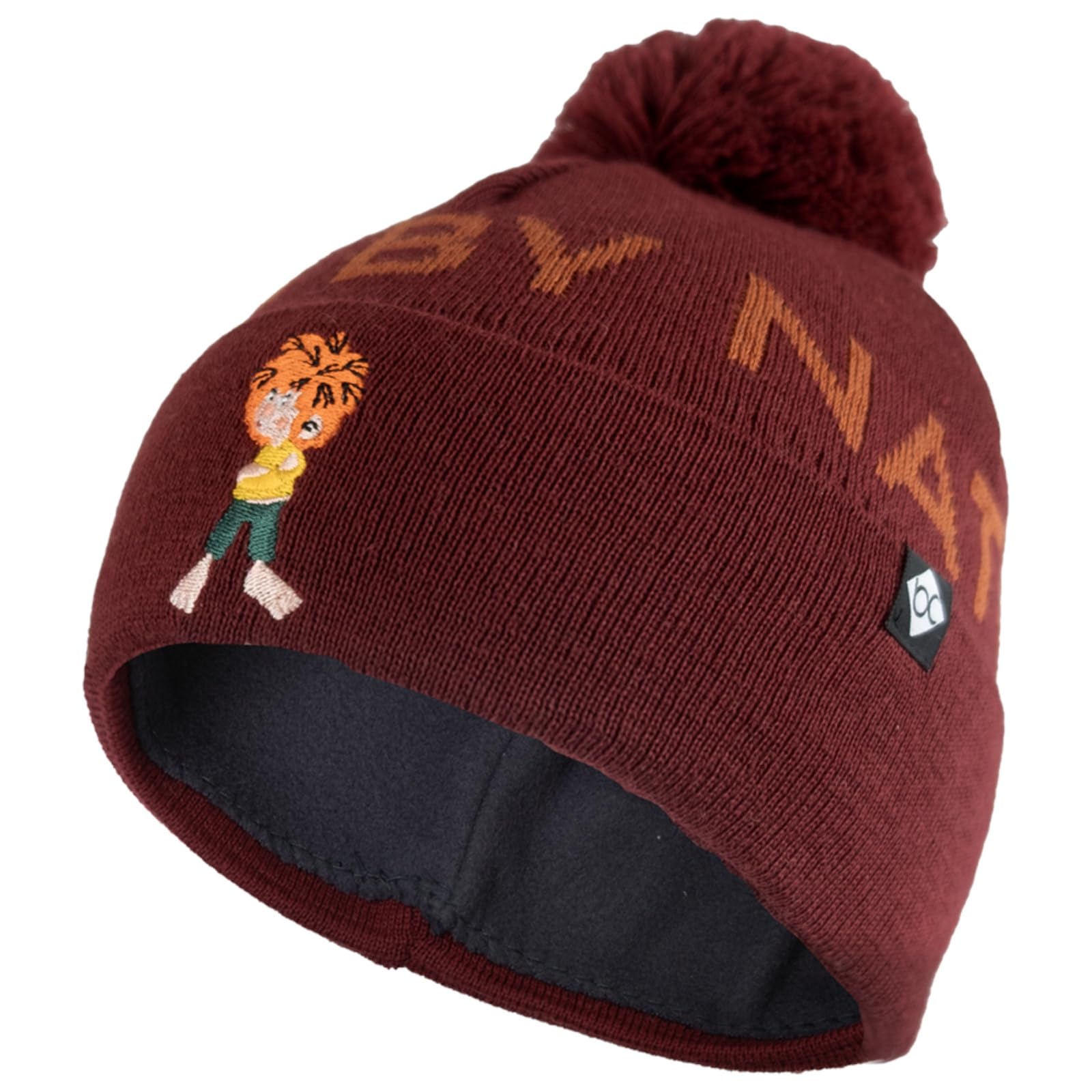Bavarian Caps Bommelhaum Kids Pumuckl grantig dunkelrot