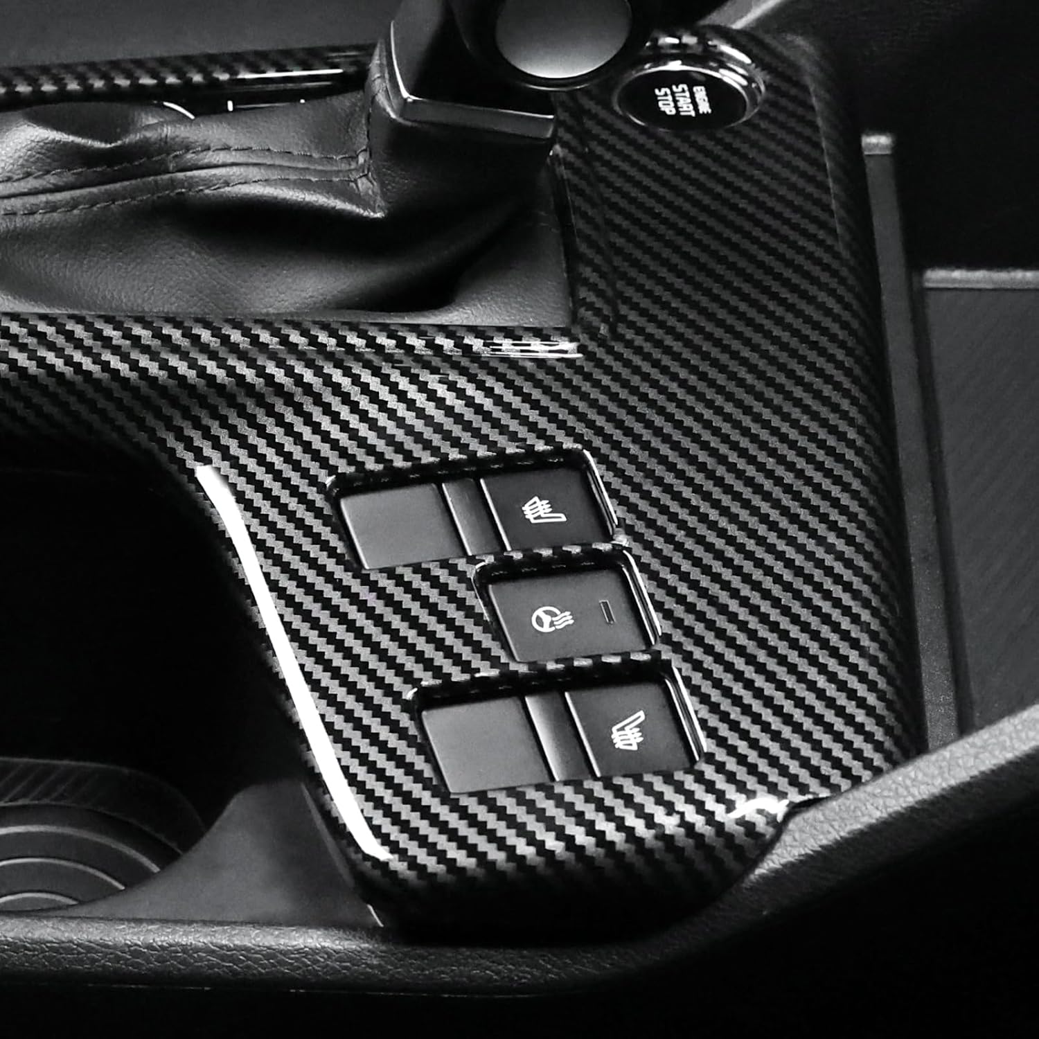 YOUTOOCAR Car Manual Gear Shift Panel Cover Interior Trim Compatible with Kia Sportage 2023-2026 Accessories (Carbon Fiber Pattern)