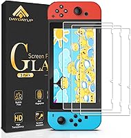 Vista 1 de daydayup Paquete de 3 Protector de pantalla de vidrio templado compatible con Nintendo Switch - Protector de pantalla transparente HD antiarañazos