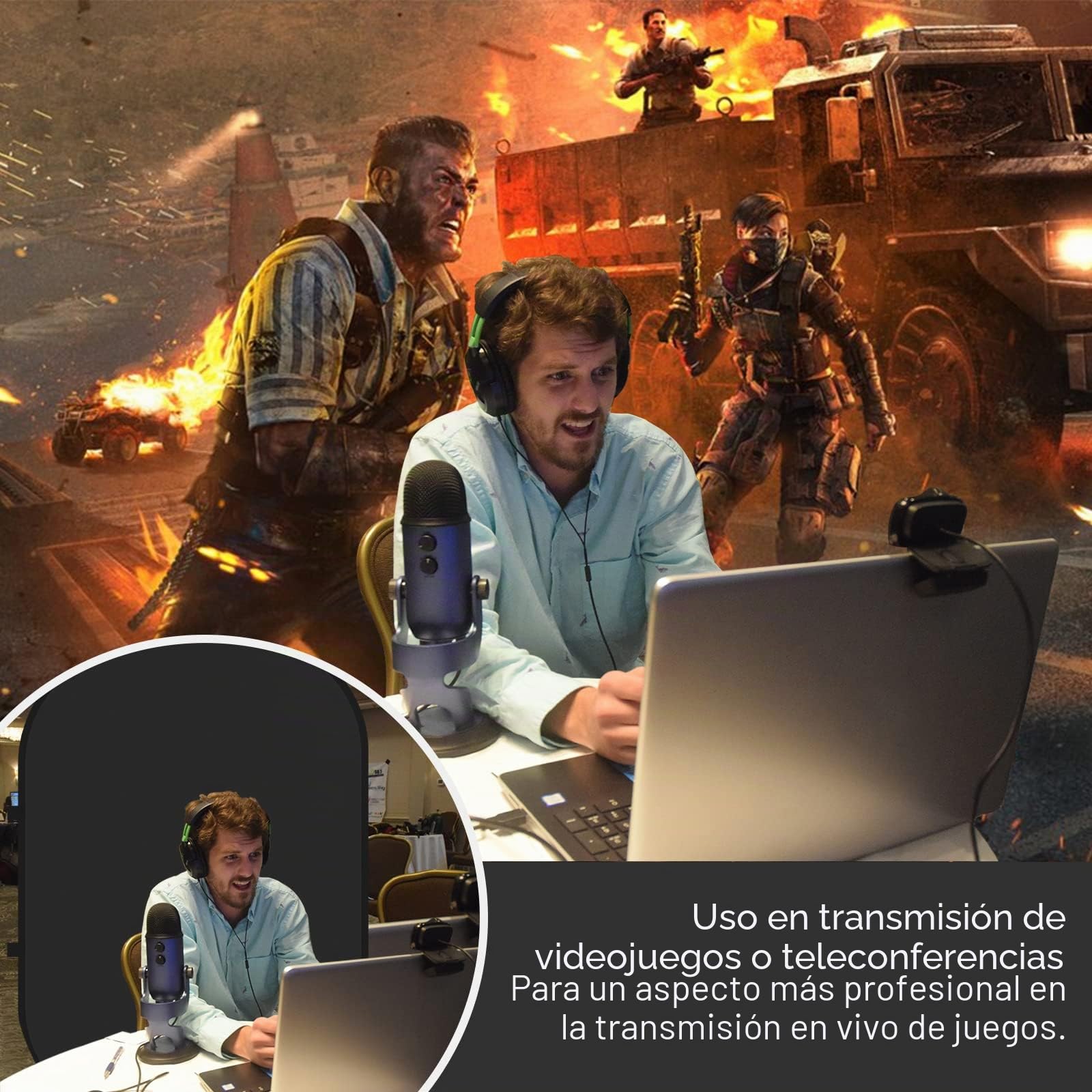 NEEWER Fondos Chromakey, Pantalla Negro de Doble Cara y Pantalla Blanco, Fondo 2 en 1 Plegable y Reversible para Fotografía, Juegos y Transmisión en Vivo, 1,5m×2m (Negro/Blanco)