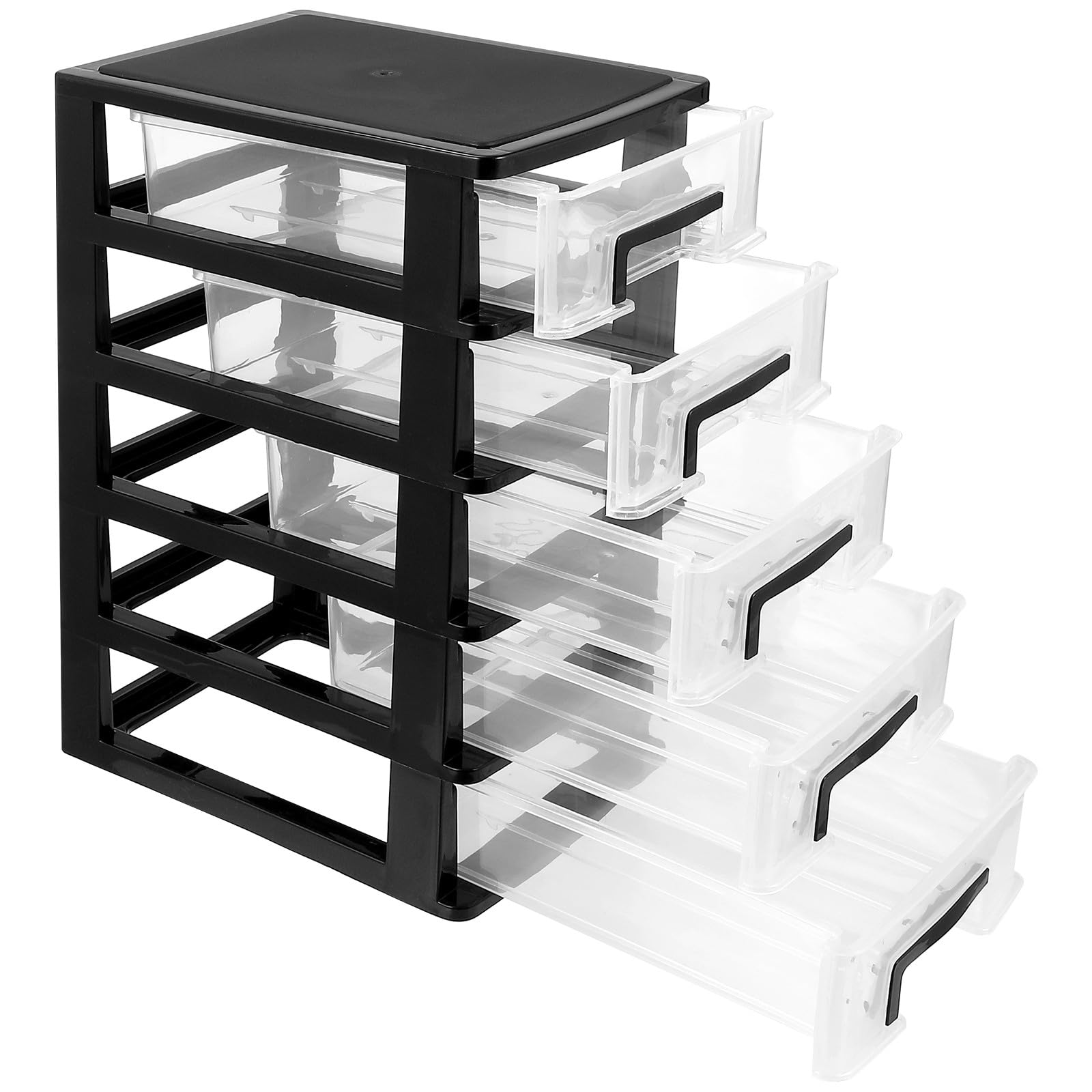 TOYANDONA Cassettiera da Scrivania Organizer per Makeups e Accessori da Cucito Cassetti in Plastica Trasparente Grande Capacità, Pratico per Vanità e Armadi