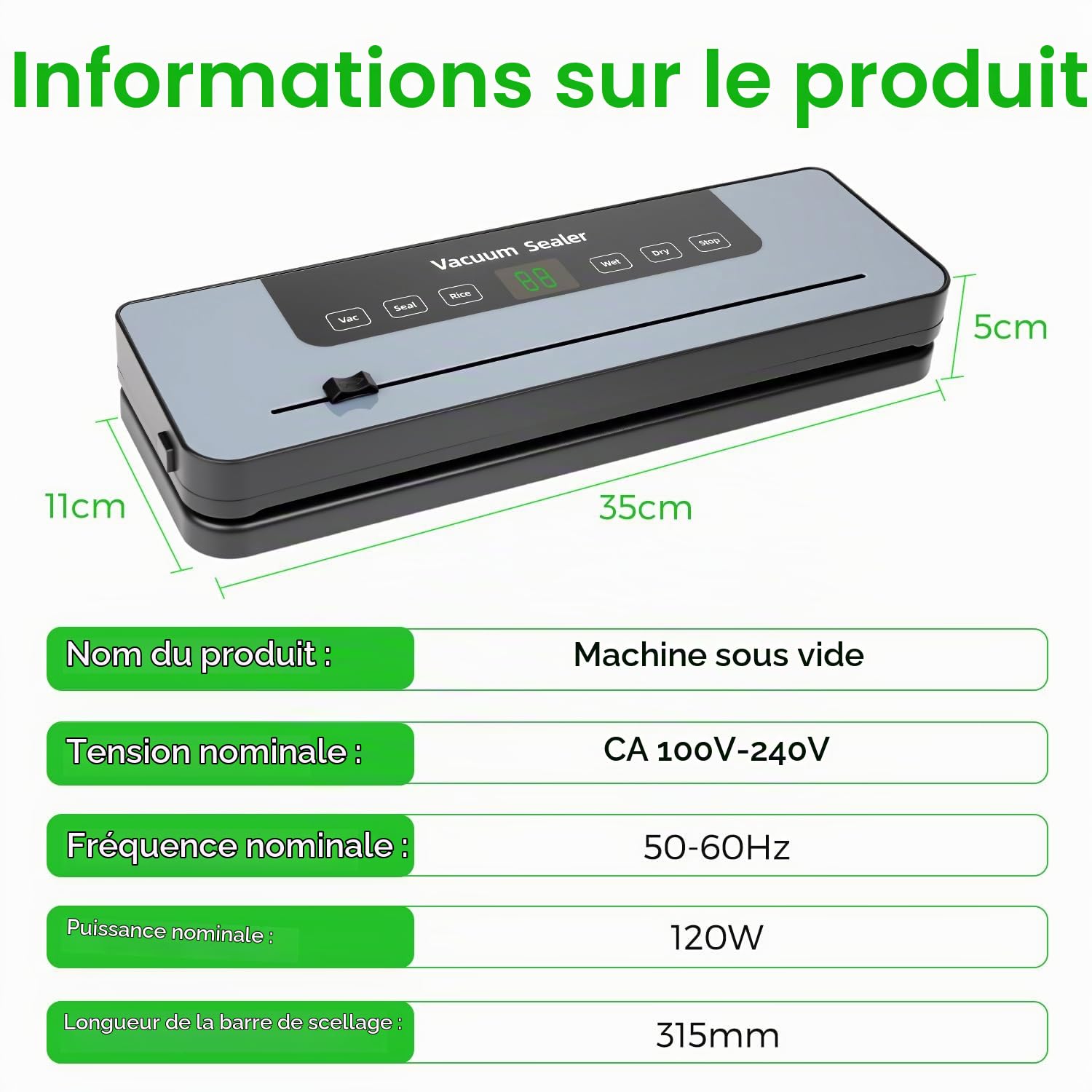 Lam(MS) pen Appareil de mise sous vide 6 en 1
