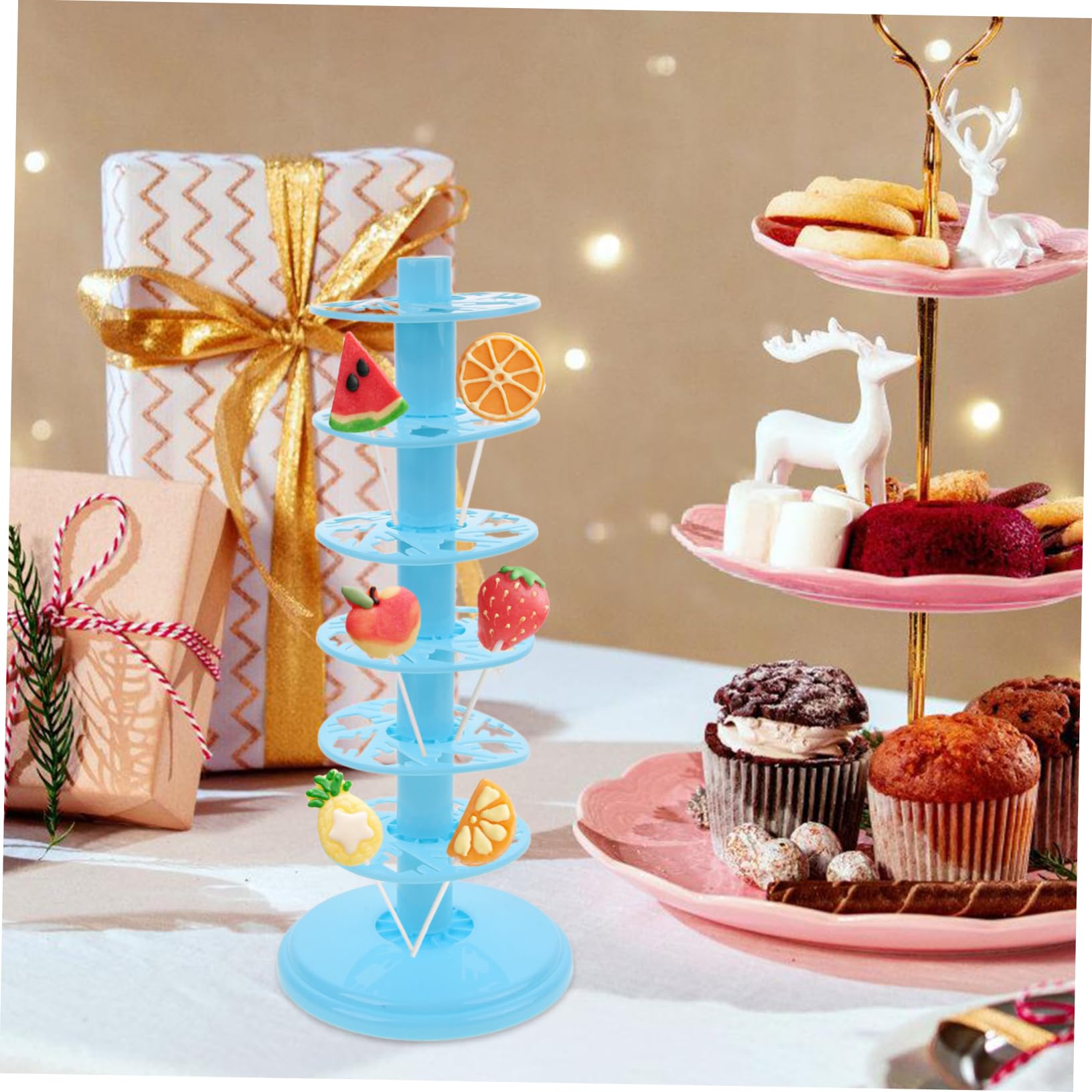 FUNOMOCYA Lollipop Display Stand Candy Holder for Birthday Parties Sleek Candy Stand for Cake Pops Fun Interactive Dessert Showcase Sturdy Easy to Clean