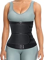 HOPLYNN Women's Sweat Waist Trainer Corset with Two Belts - Neoprene Cincher Trimmer Shaper for Workout Sweat & Posture
