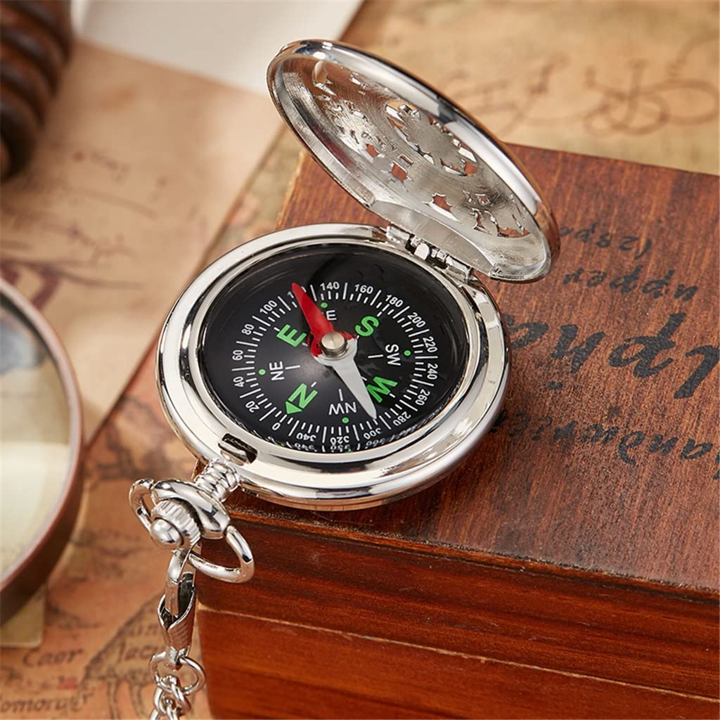 Orologio Da Taschino Classico A Forma Di Osso, Quarzo, Quadrante Bianco Numeri Arabi, Cassa Lega Marrone