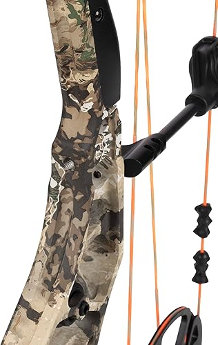 Miniatura 6 de Bear Archery Escalate Adult Compound Bow Package, 26- 30 Draw Length, 45-60 and 55-70 Lbs Draw Weight, Up to 339 FPS, Made in USA, Limited Life-Time