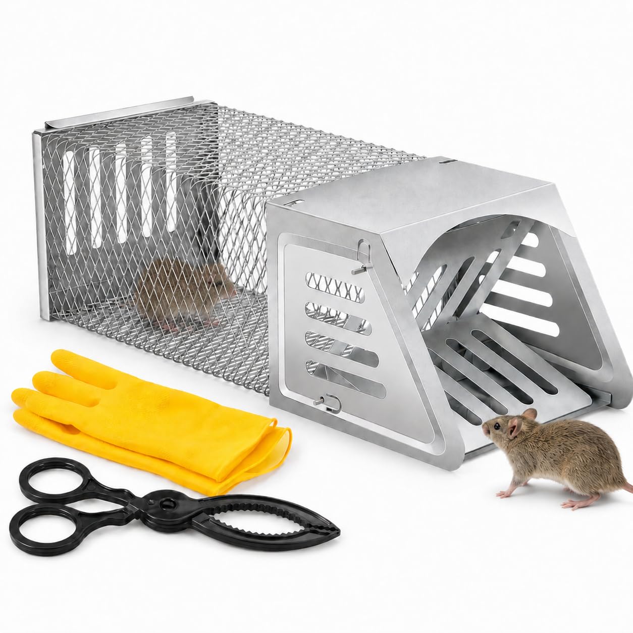 View 1 of [MISSING PARTS] Live Rat Traps Catch and Release,Automatic-Reset Humane Mouse Trap Indoor