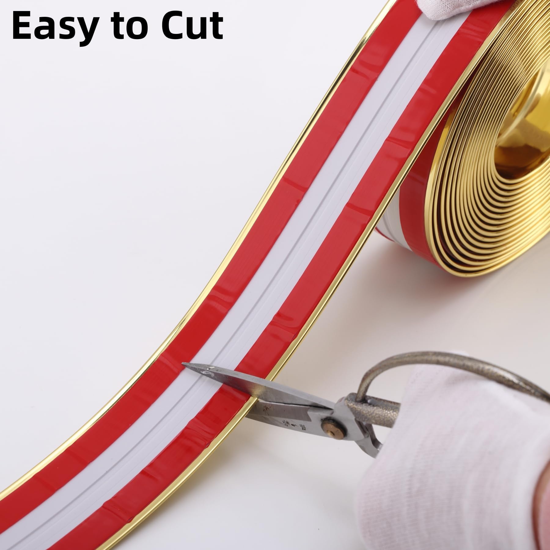 Trimold Shiny Gold Multifunctional Wall Molding Trim & Corner Guards & Caulk Strip - Image 3