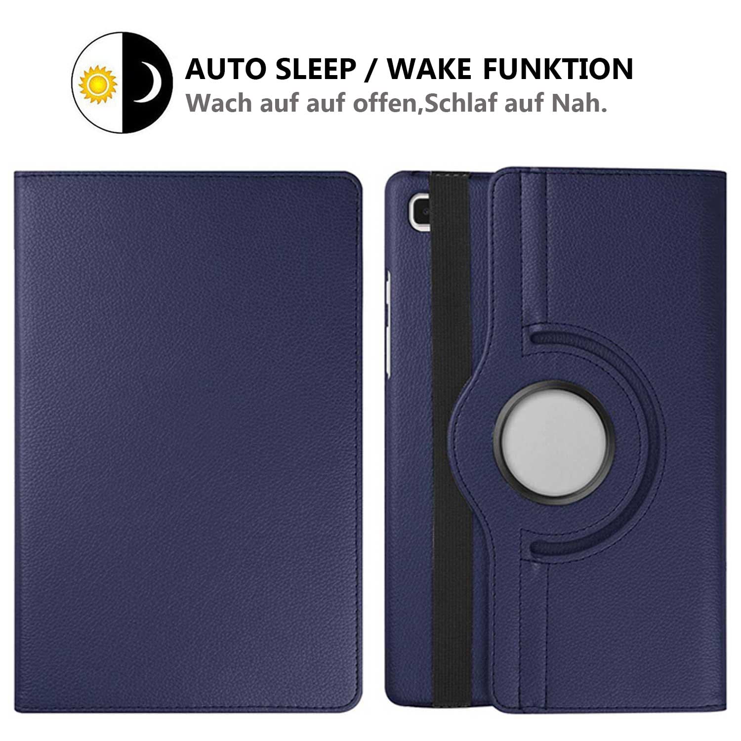 Étui Housse Coque pour Samsung Galaxy Tab S6 Lite 10.4 Pouces 2020 (SM-P610 SM-P615) - 360 degrés Rotation Full Protection Kickstand Case Cover,avec Un Stylo,Écran Film (Deep Blue)