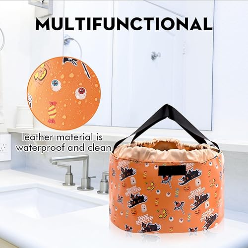 Miniatura 5 de Organizador de maquillaje grande con cordón, bolsa de maquillaje de barril para cosméticos, bolsa de aseo para viajes, bolsas de maquillaje