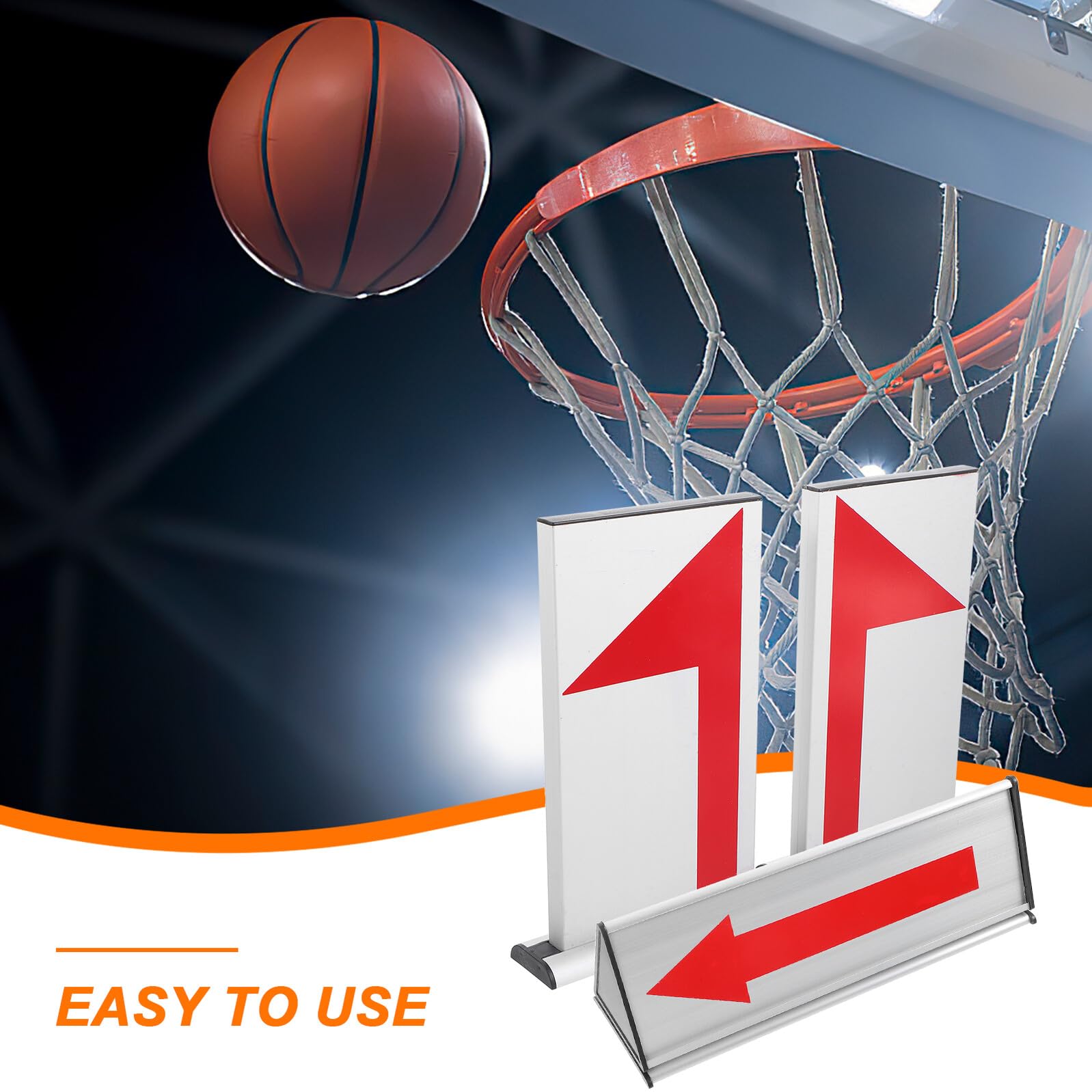 ERINGOGO Convertitore di Servizio in Alluminio per Basket, Scheda Cambio Area da Gioco per Arbitri, Accessorio per Giudice di Partita