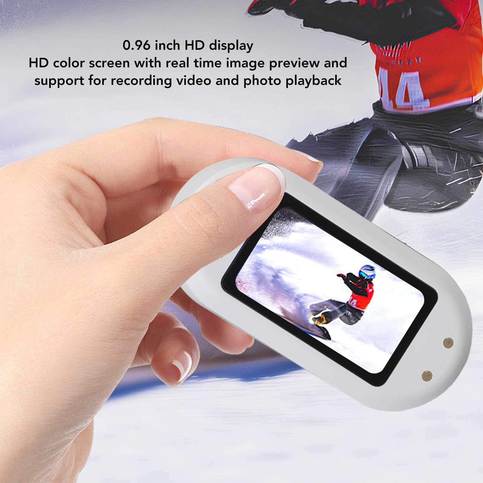 Garsent 128 GB FHD 1080p Mini Body Camera, Wodna Wood Do Noszenia kamerę Nadwozia, Kamery Rejestrujące Rozmiar z Audio i Wideo, Przenośna Kamera na Zewnątrz Do Pracy, Podróży, (WHITE)