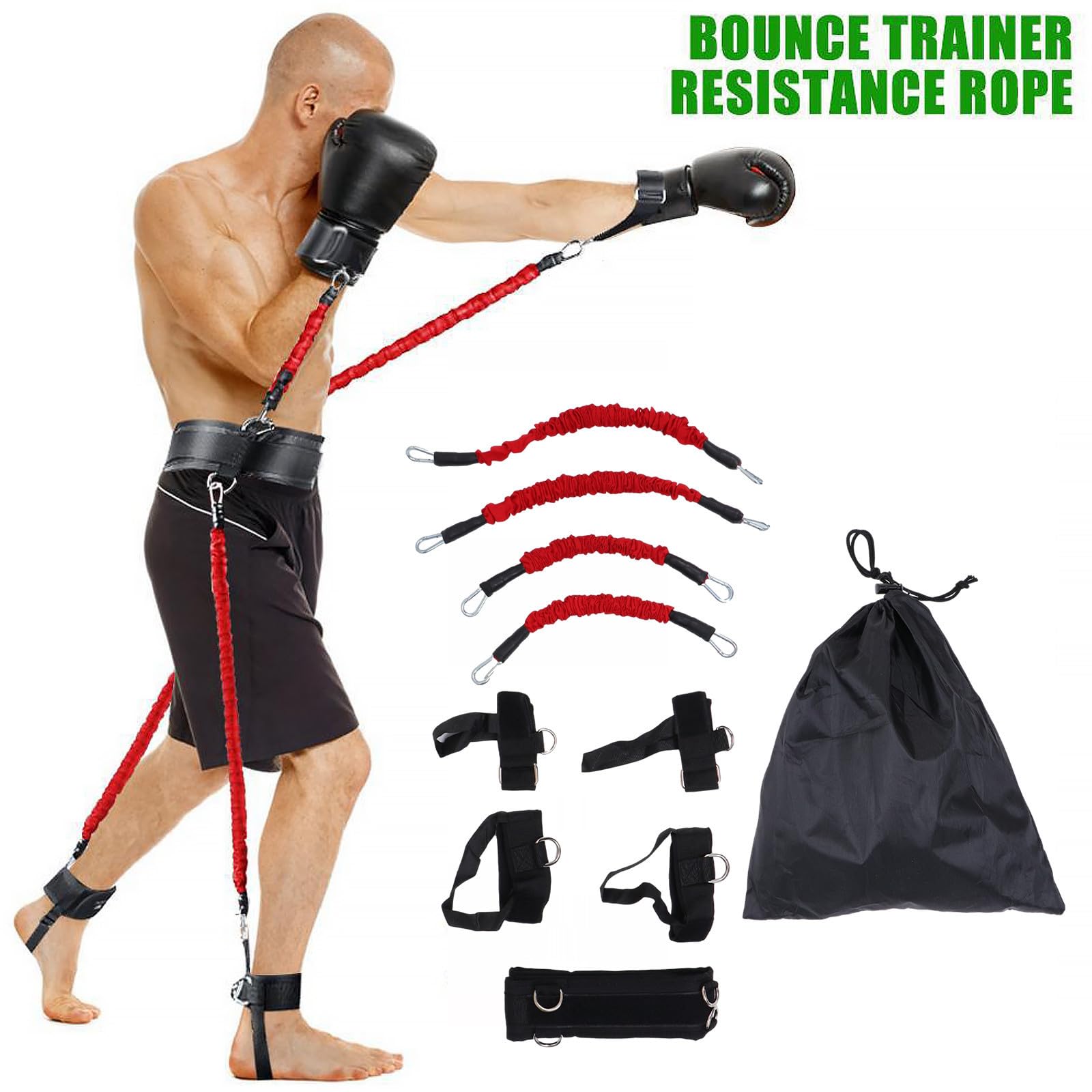 ibasenice Bandas De Resistencia para Ejercicio Cuerda De Tracción De Alta Resistencia Y Cuerda De Látex para Entrenamiento De Cintura Y Brazo En Actividades Al Aire Libre Y