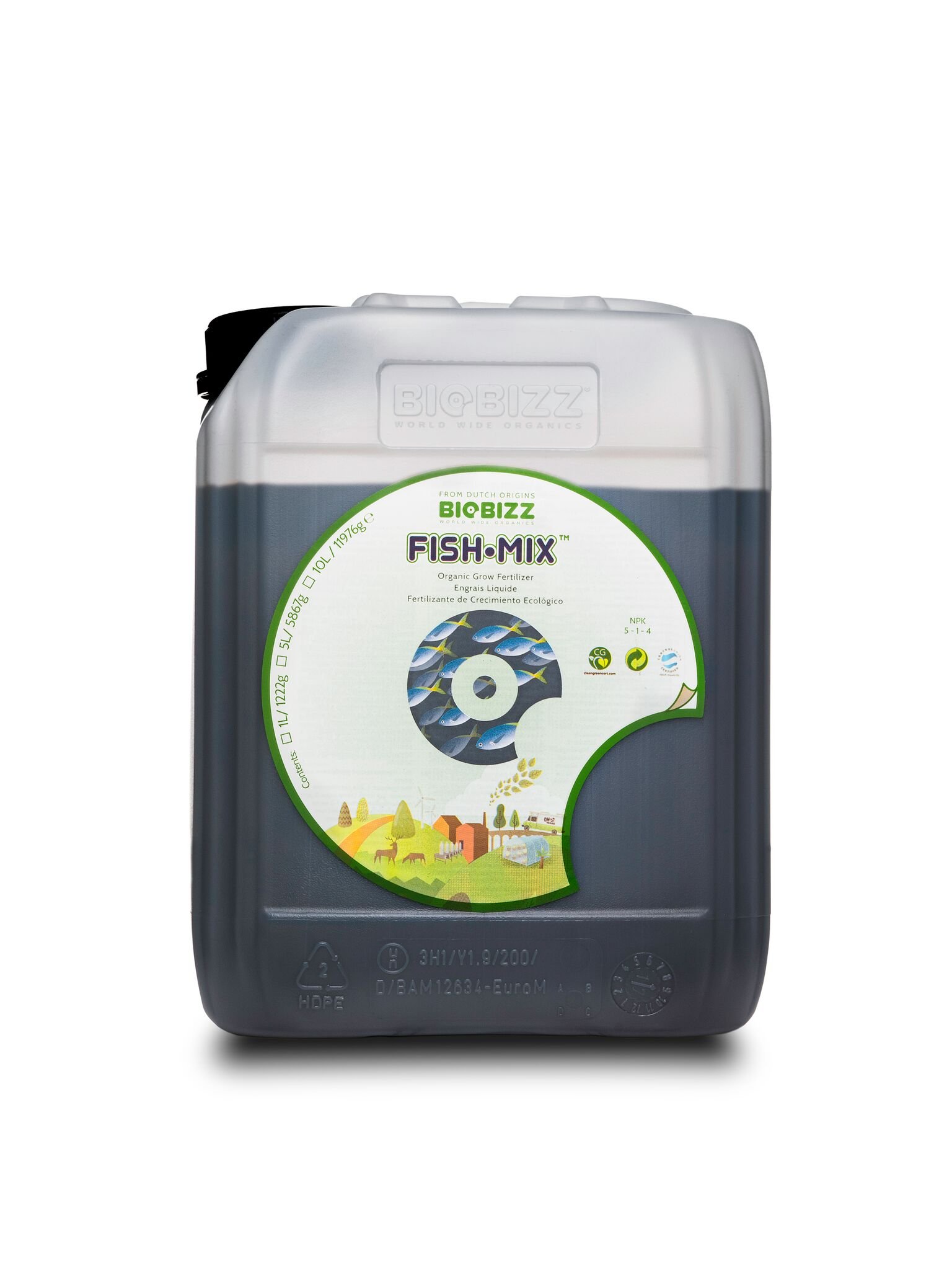 BioBizz Fishmix 5 litres d'engrais liquide organique croissance pour plantes en terre