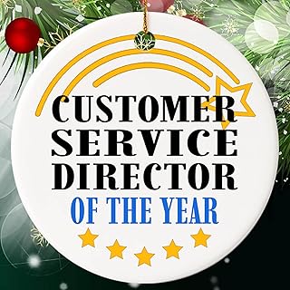 Congratulation Gift for Customer Service Director Ornament Cirle Ceramic - The Awesome Customer Service Director of The Year