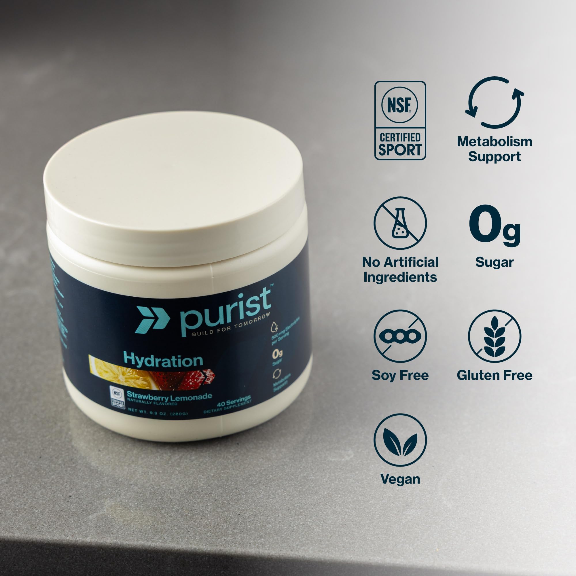 Purist Peach Mango Electrolyte Powder - Sugar Free - 40 Servings — Amazon image 4