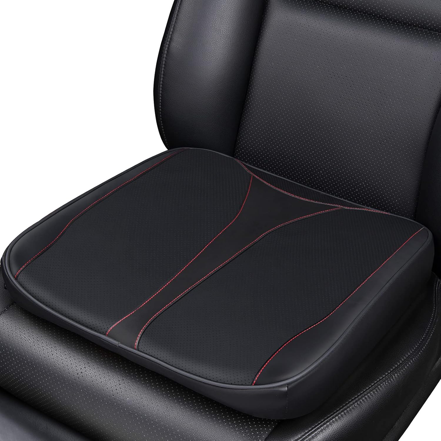 Aolead カーシートクッション レザー メモリフォーム 高さニングマット ノンスリップボトム 車 オフィスチェア Aolead カーシートクッション レザー メモリフォーム 高さニングマット ノンスリップボトム 車 オフィスチェア