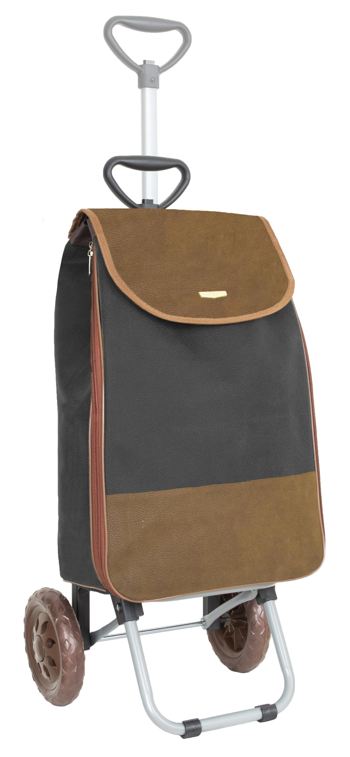 Bergs Black With Extendable Bag&Handle Classic Shopping Trolley (Black With Extendable Bag&Handle)