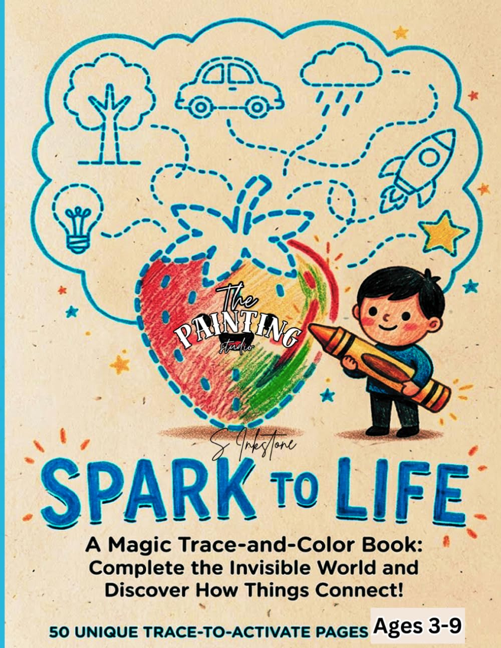 Spark to Life The Magic Trace-and-Color Book: An Interactive Trace-and-Color Activity Book for Kids