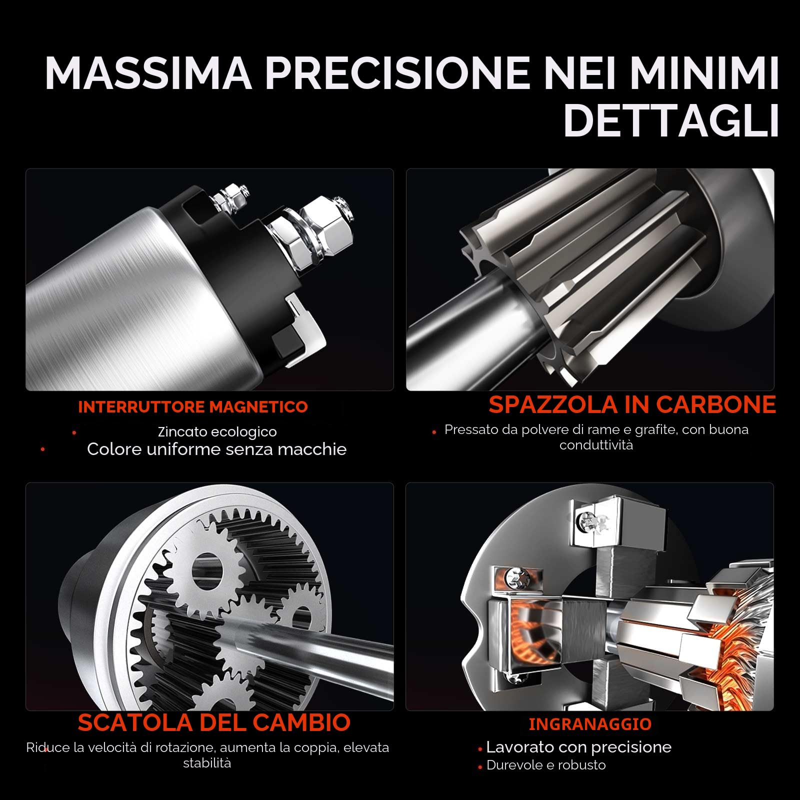 Frankberg Motore di avviamento Auto Benzina 1,4 KW/12 V/9 denti Compatibile con Serie 3 Cabriolet E46 Serie 3 E46 Serie 5 E39 Serie 3 Cabriolet E46 Replace# 17702,111911