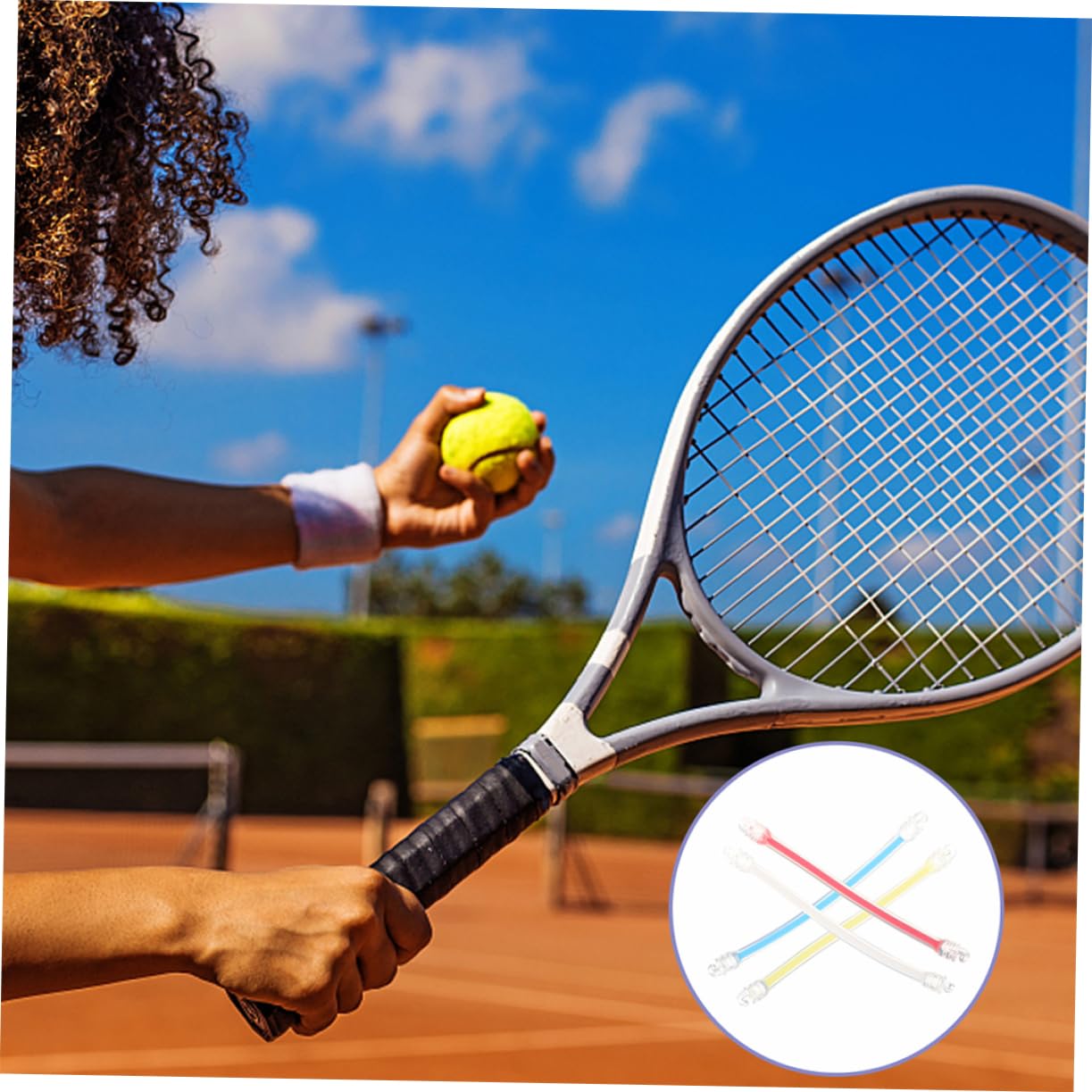 Sosoport 8pcs Portable Tennis Racket Dampeners Shock Absorbing Accessories and Tennis Enthusiasts and Players Lightweight and Secure Fit