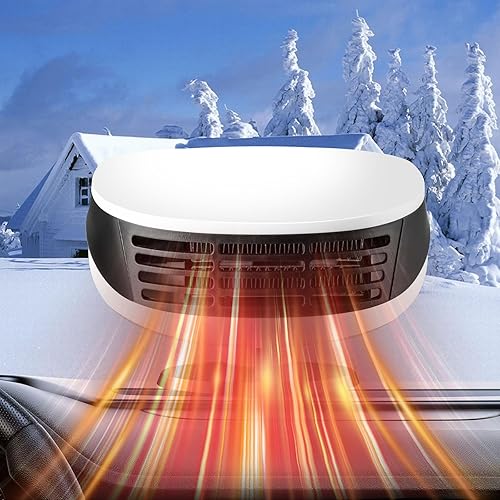 Calentador de coche, calentador portátil para automóvil, calentador de coche de 12 V que se conecta al encendedor de cigarrillos, calentador y