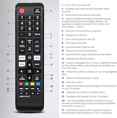 Miniatura 22 de Mando a distancia de repuesto para Insignia/Toshiba/AMZ TV, apto para TV Stick 4k, 4k Max, Cube