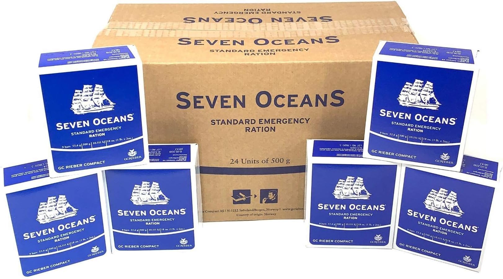 2-Month Survival Food Pack - 24 x 500 g Long Life Biscuit Rations