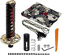 Vista 8 de RYANSTAR - Pomo de cambio automático de espada samurái, universal, compatible con bloqueo y botón, transmisión automática, katana, cambiador