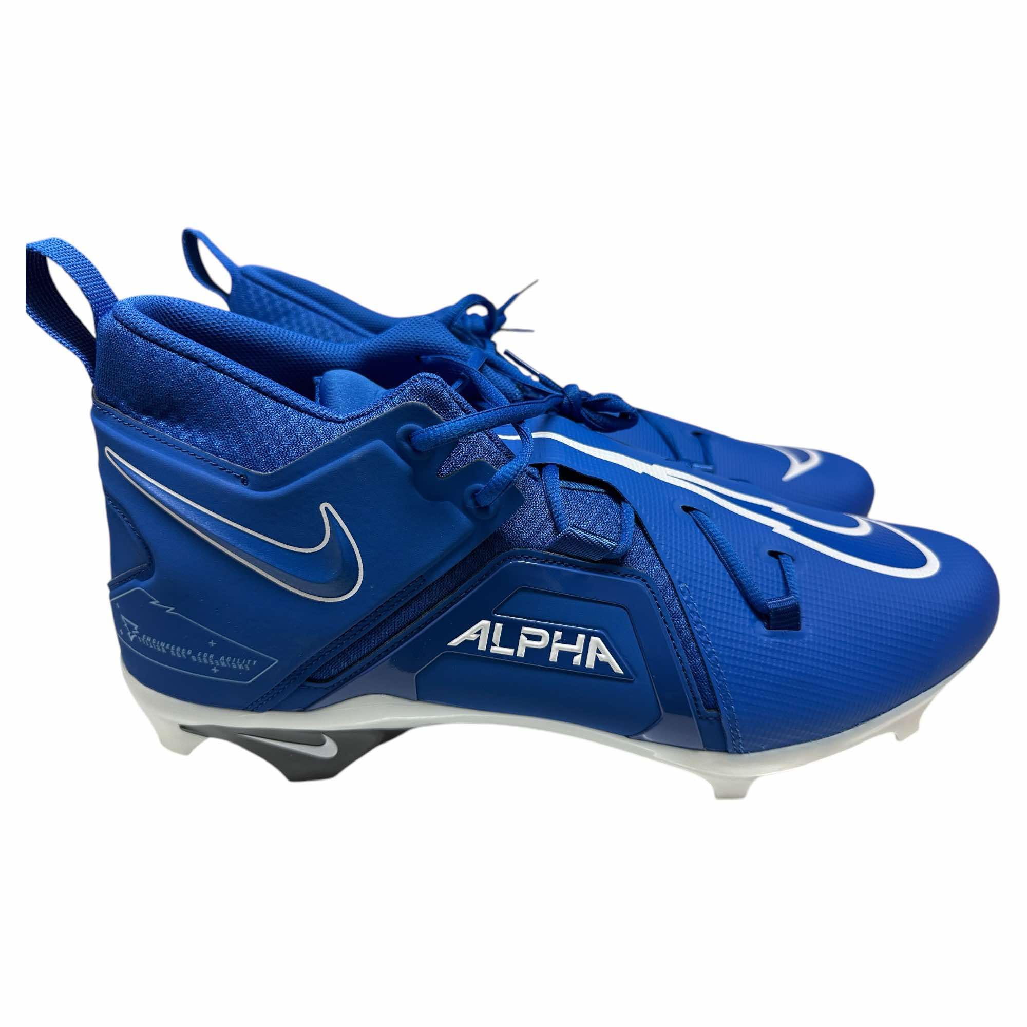 Nike Men's Alpha Menace Pro-3 Football Shoes Cleats Game Royal/University Blue/Summit White/White #CT6649-414 - Size Men's 18