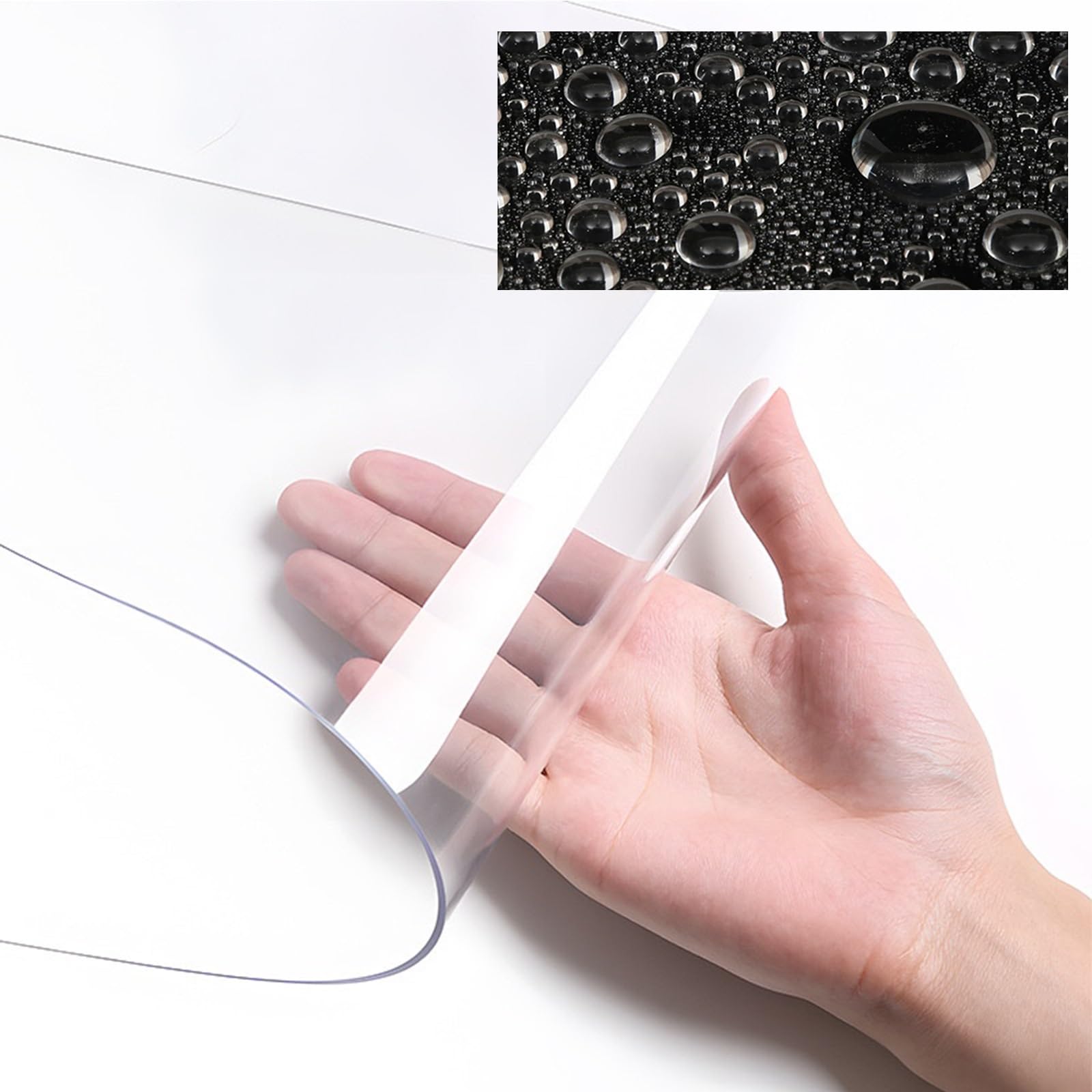 Tende a Rullo Impermeabili in PVC Trasparente ,Plastica in Pvc Tapparella Avvolgibile 0,5mm,Tapparella Avvolgibile Trasparenti for Giardino,con Raccordi e Catena(W100*H220cm/W39.37*H86.61in)