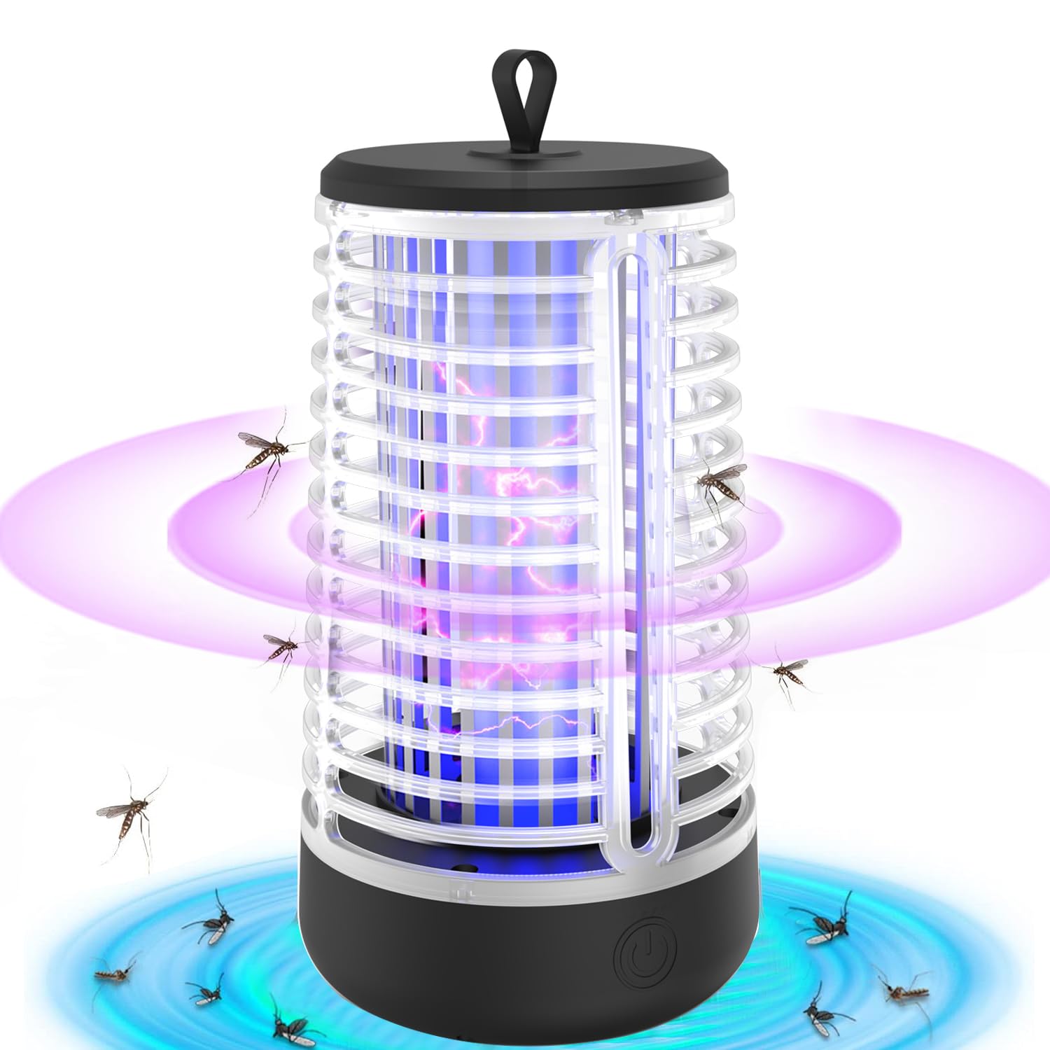 Lampada Antizanzara Elettrica 20W Con Luce UV E LED, 2000V, Per Interni Ed Esterni, Giardino E Campeggio - 2