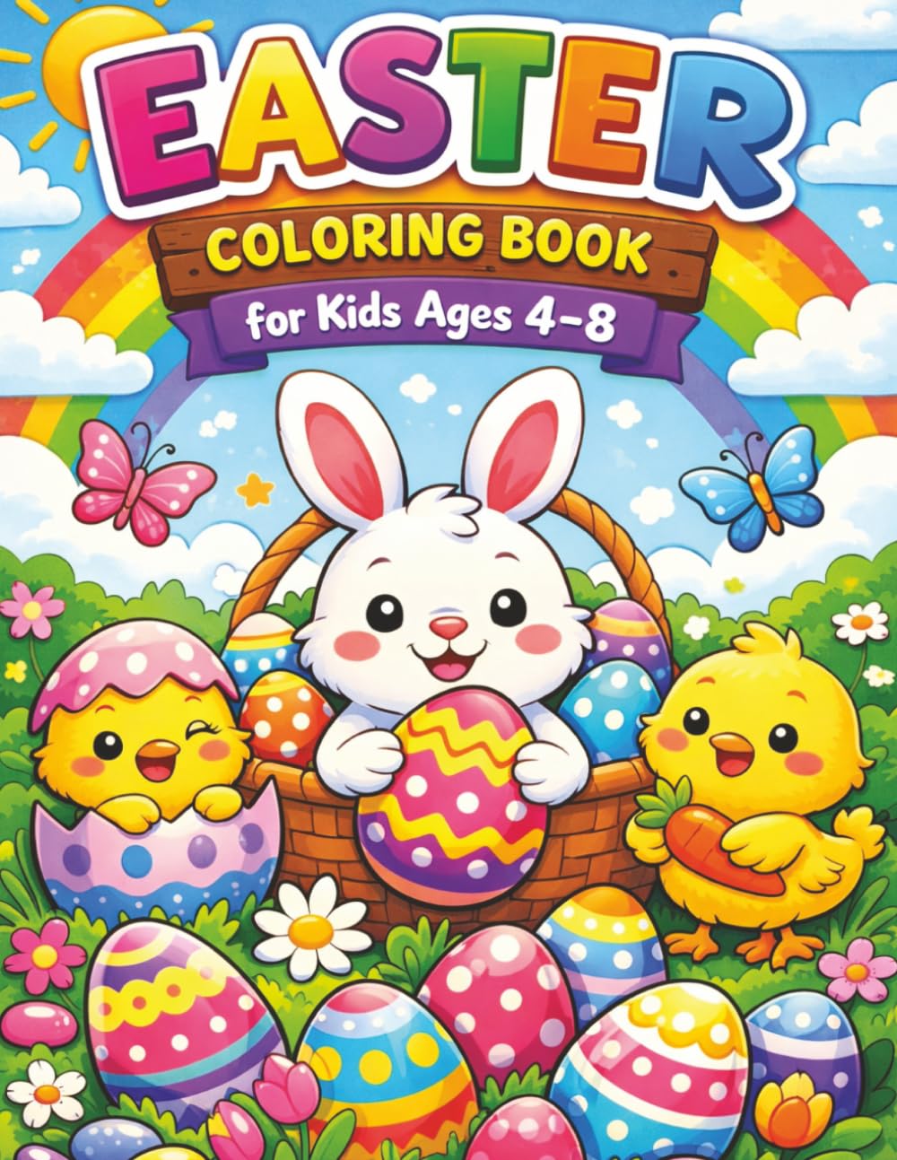 Easter Coloring Book: for Kids Ages 4-8