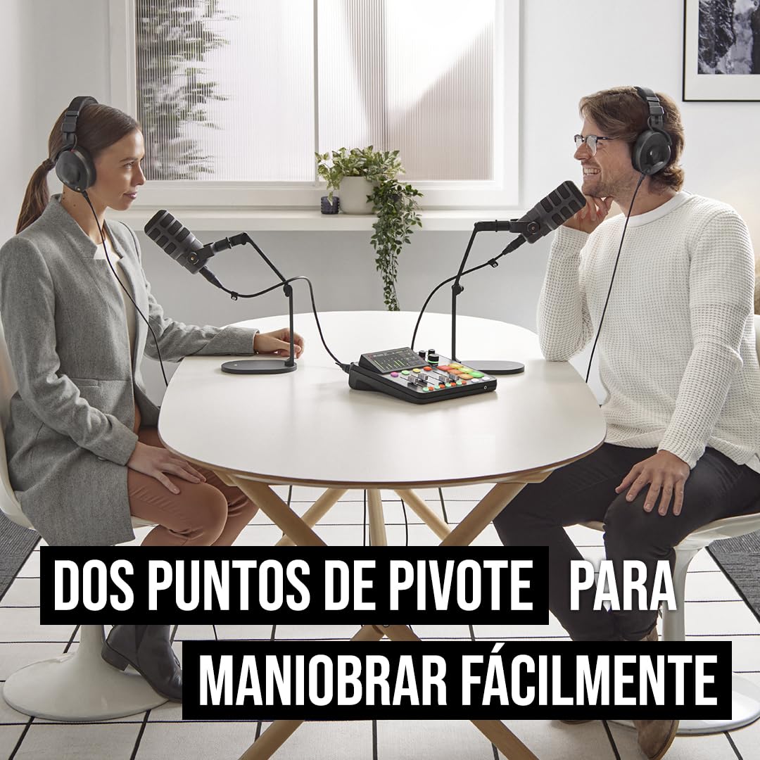 RØDE DS2 Brazo de Estudio de Sobremesa, Para Creadores, Podcasters, Streamers y Gamers, Base Pesada, Posicionamiento Flexible