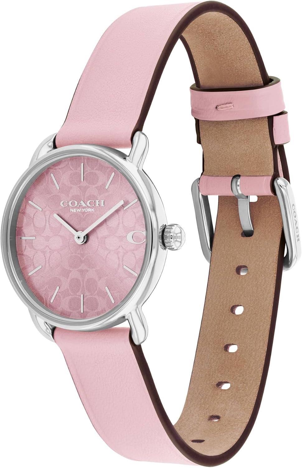 COACH Elliot Women’s Quartz Watch - Stainless Steel Case, Leather Strap, Minimalist Dial with Stick and Numeral Markers - Everyday Dress Watch - Gift for Her 28mm