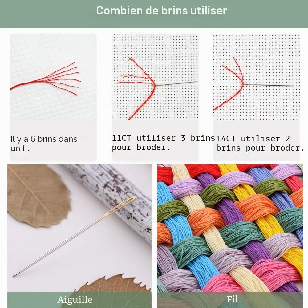 Joy Sunday Kit de broderie au point de croix estampé pour adultes, motif pré-imprimé 11 ct facile pour débutants, motif de fils DMC - Motif de fille assise sur le dragon 68 cm x 46 cm