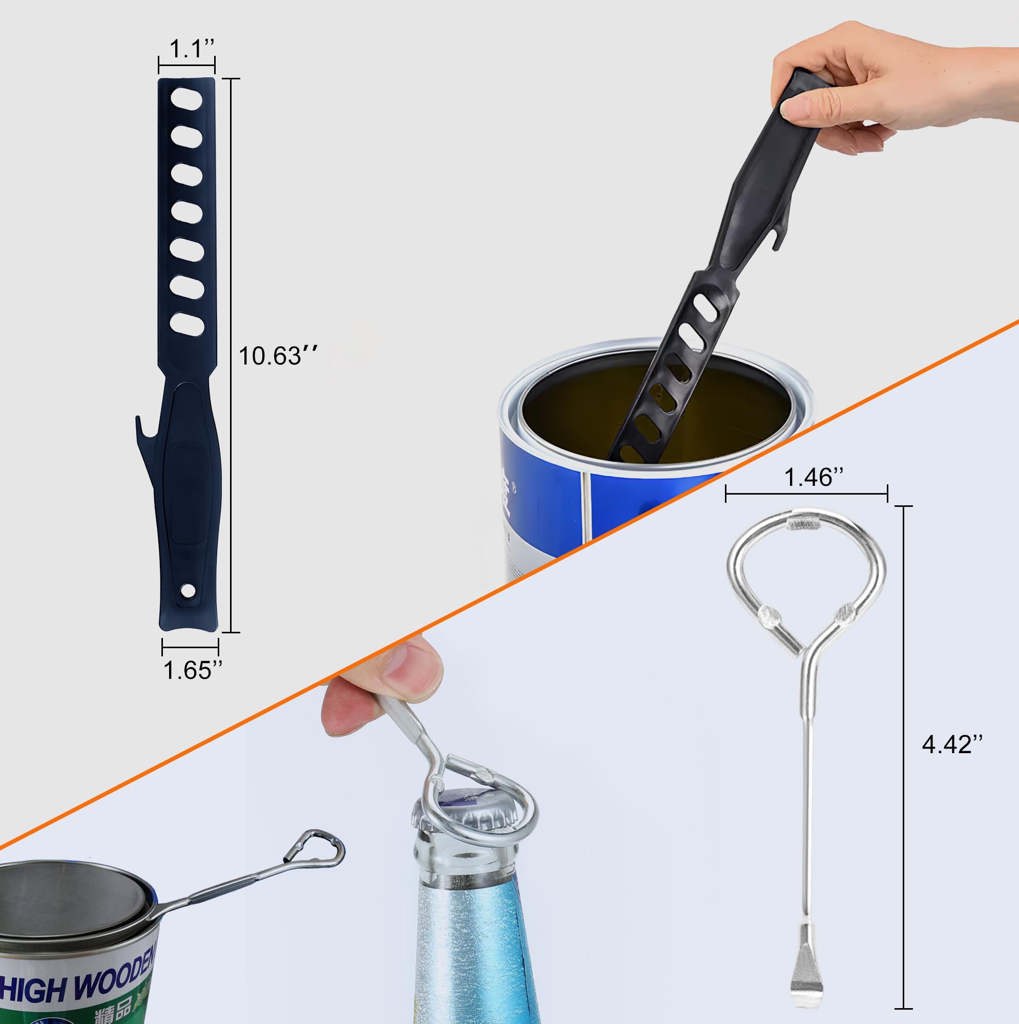 Farbroller-Set mit Verlängerungsstange, 10,2 cm und 22,9 cm, inklusive Handschuhen, Farbwanne, flachem Pinsel, Schaber usw., für professionelle Hausmalerei und Ölfarben, 28-teilig